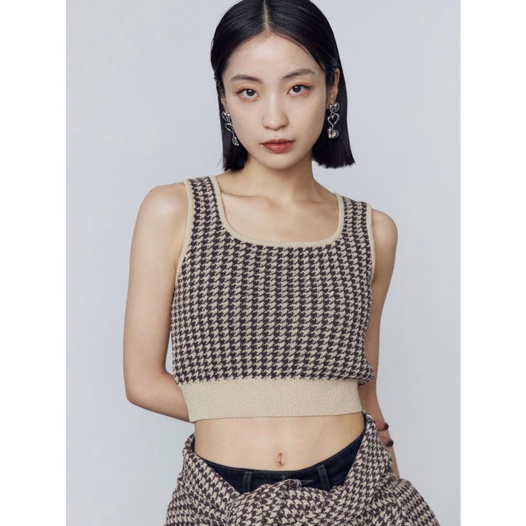 ハウンズトゥースツインニット | EMODA | 詳細画像26 