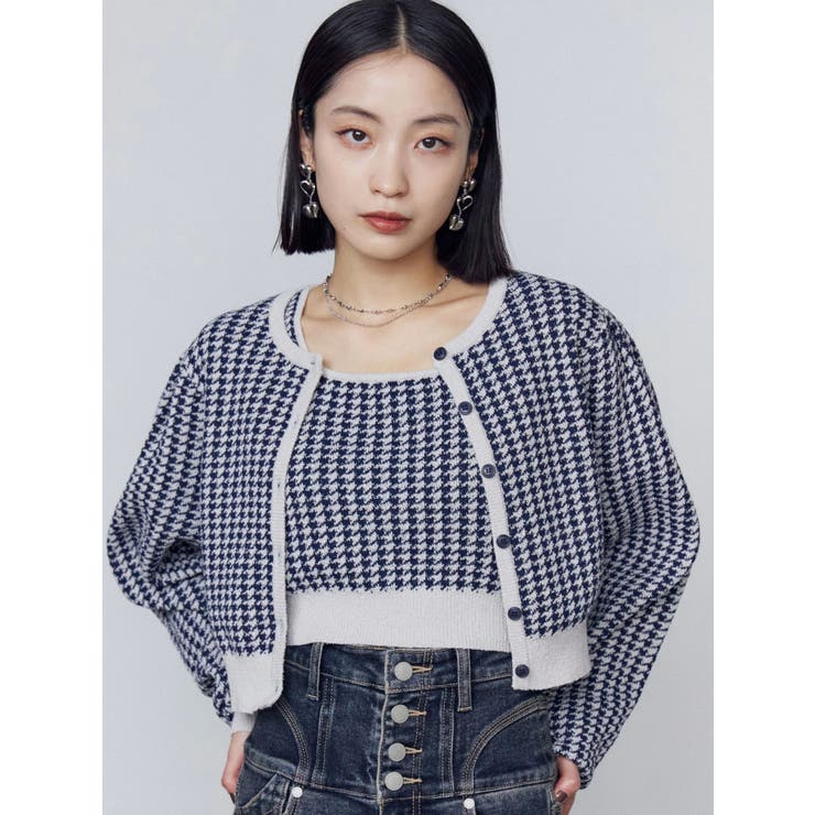 ハウンズトゥースツインニット | EMODA | 詳細画像31 