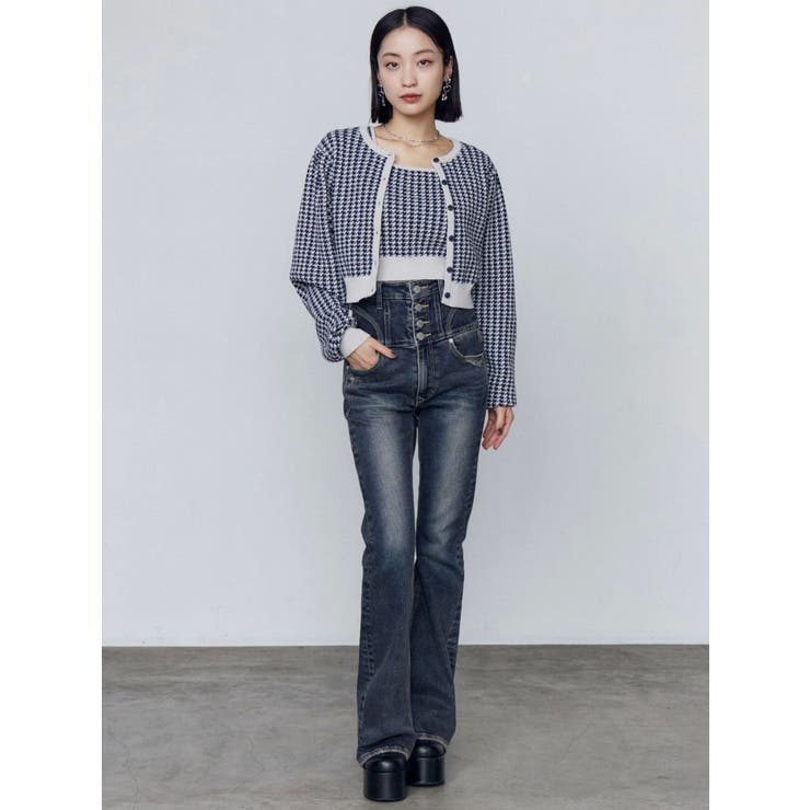 ハウンズトゥースツインニット | EMODA | 詳細画像34 