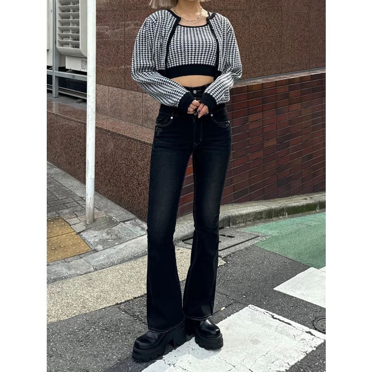 ハウンズトゥースツインニット | EMODA | 詳細画像6 