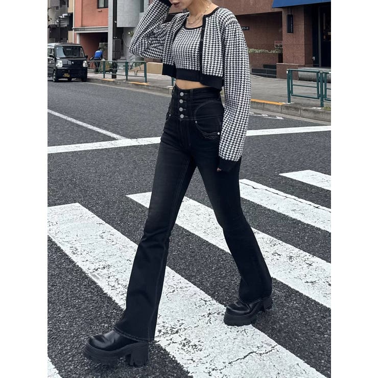 ハウンズトゥースツインニット | EMODA | 詳細画像9 