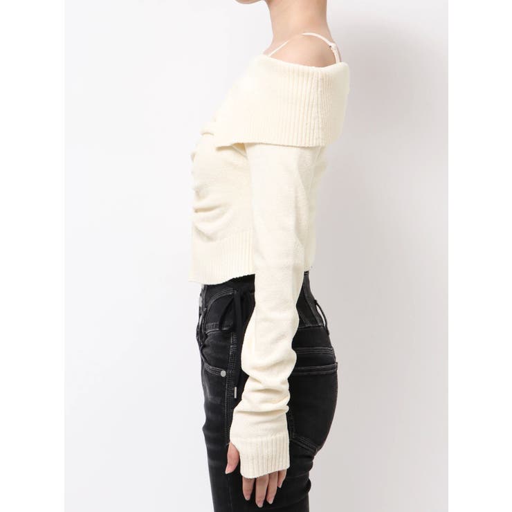 FRONT BUTTON OFF SHOULDER KNIT | EMODA | 詳細画像12 