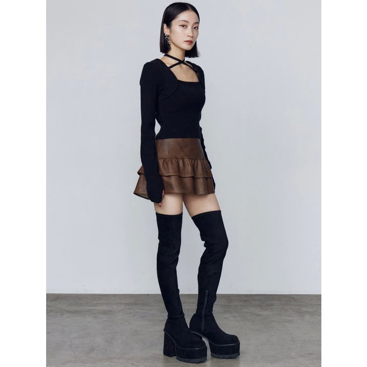 レイヤーコンパクトチョーカーニット | EMODA | 詳細画像13 