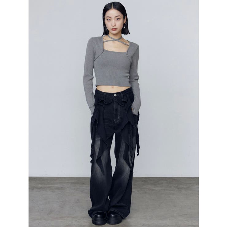 レイヤーコンパクトチョーカーニット | EMODA | 詳細画像16 