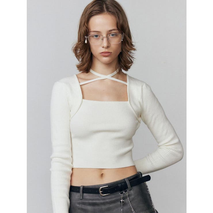 レイヤーコンパクトチョーカーニット | EMODA | 詳細画像24 