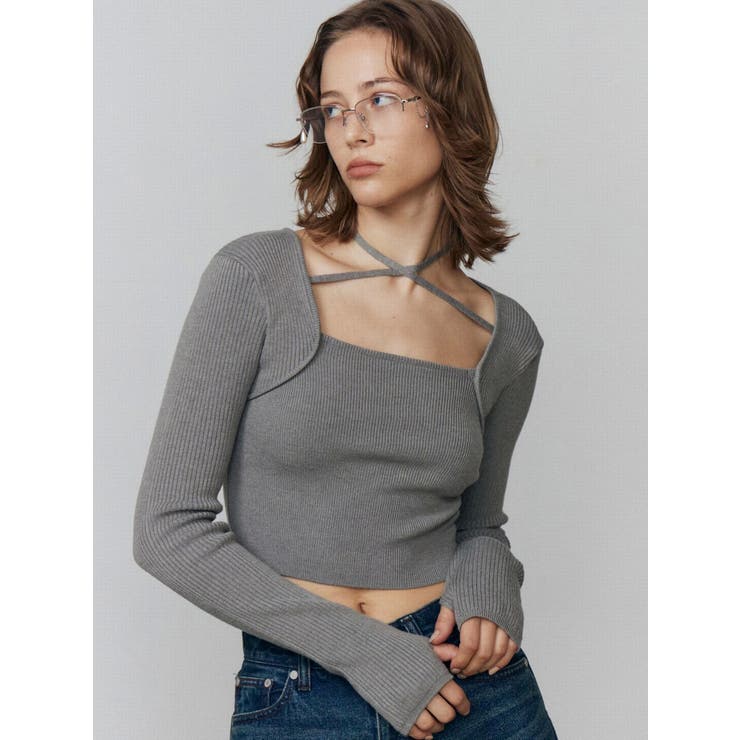 レイヤーコンパクトチョーカーニット | EMODA | 詳細画像31 