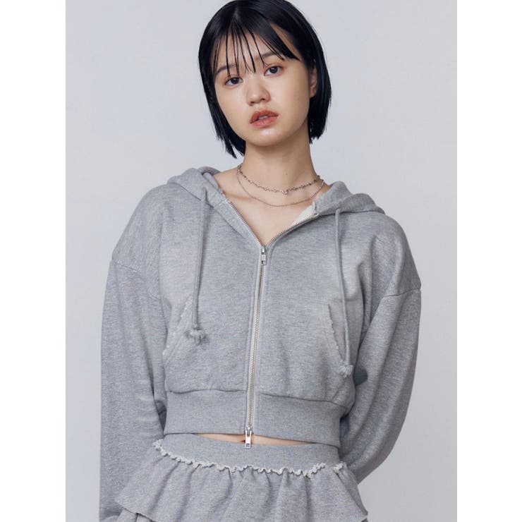 シェービングショートジップフーディ[品番：MKSW0066364]｜EMODA