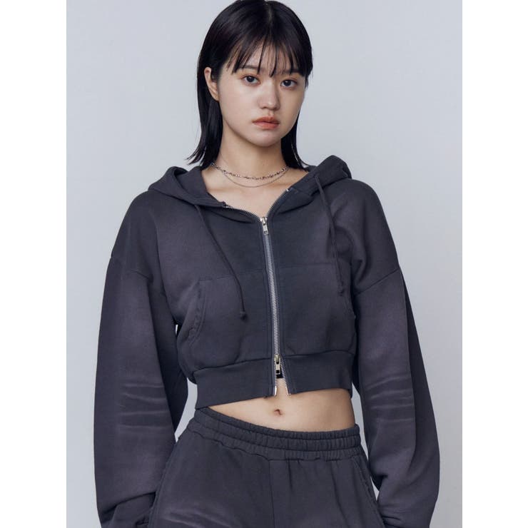 シェービングショートジップフーディ[品番：MKSW0066364]｜EMODA