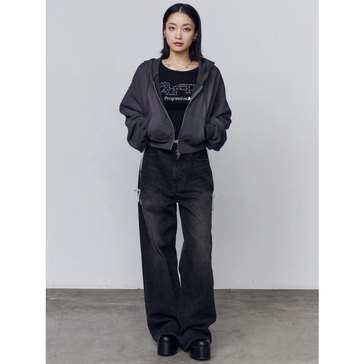 ロゴパッチクロップロングスリーブTシャツ | EMODA | 詳細画像10 