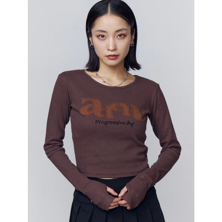 ロゴパッチクロップロングスリーブTシャツ | EMODA | 詳細画像19 