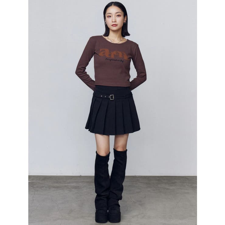 ロゴパッチクロップロングスリーブTシャツ | EMODA | 詳細画像21 