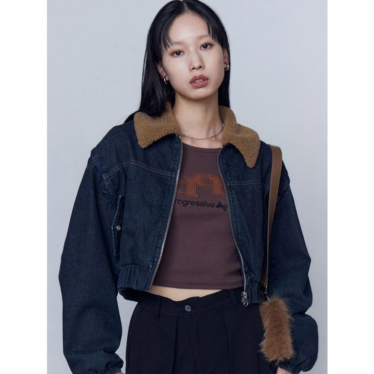 ロゴパッチクロップロングスリーブTシャツ | EMODA | 詳細画像24 