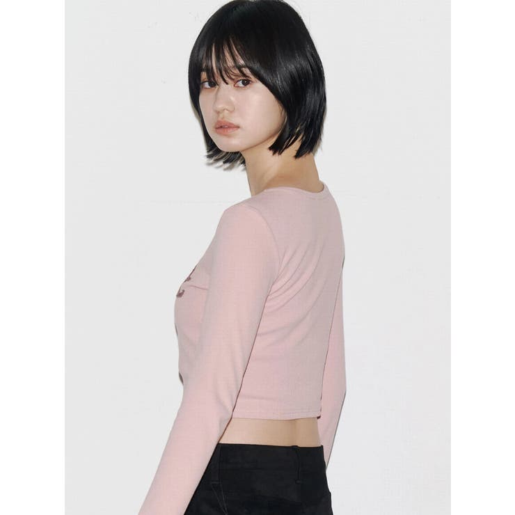 ロゴパッチクロップロングスリーブTシャツ | EMODA | 詳細画像31 