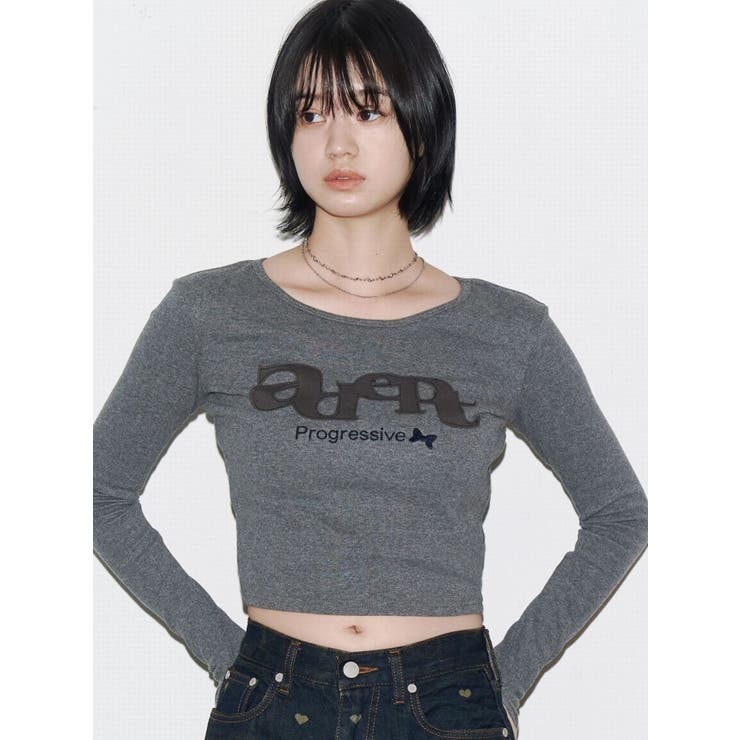 ロゴパッチクロップロングスリーブTシャツ | EMODA | 詳細画像34 