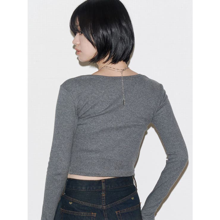 ロゴパッチクロップロングスリーブTシャツ | EMODA | 詳細画像36 