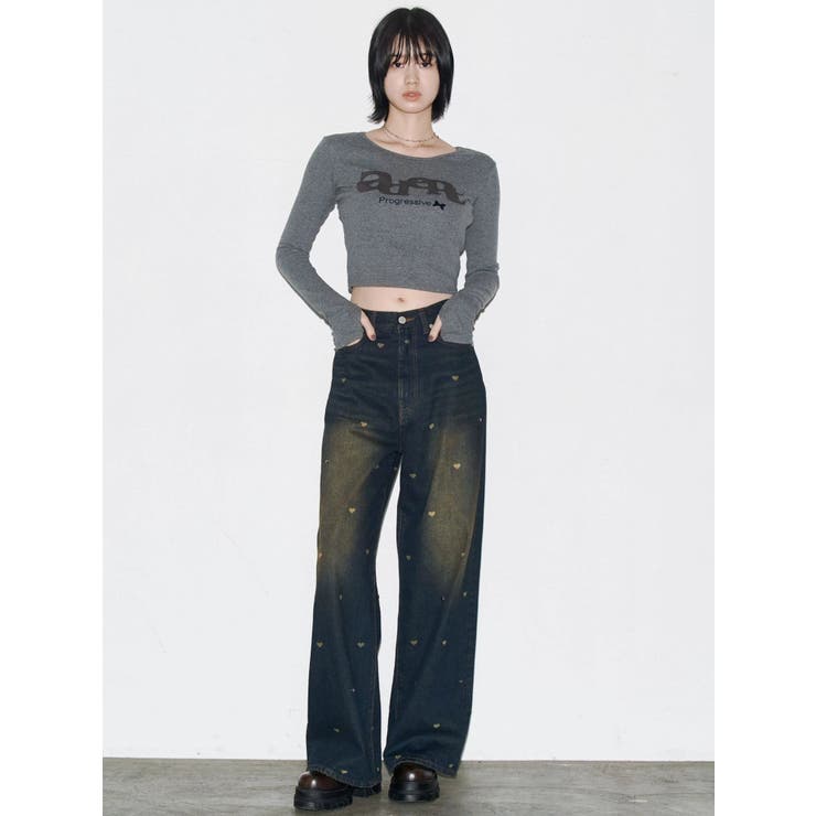 ロゴパッチクロップロングスリーブTシャツ | EMODA | 詳細画像37 