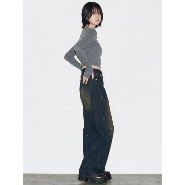 ロゴパッチクロップロングスリーブTシャツ | EMODA | 詳細画像38 