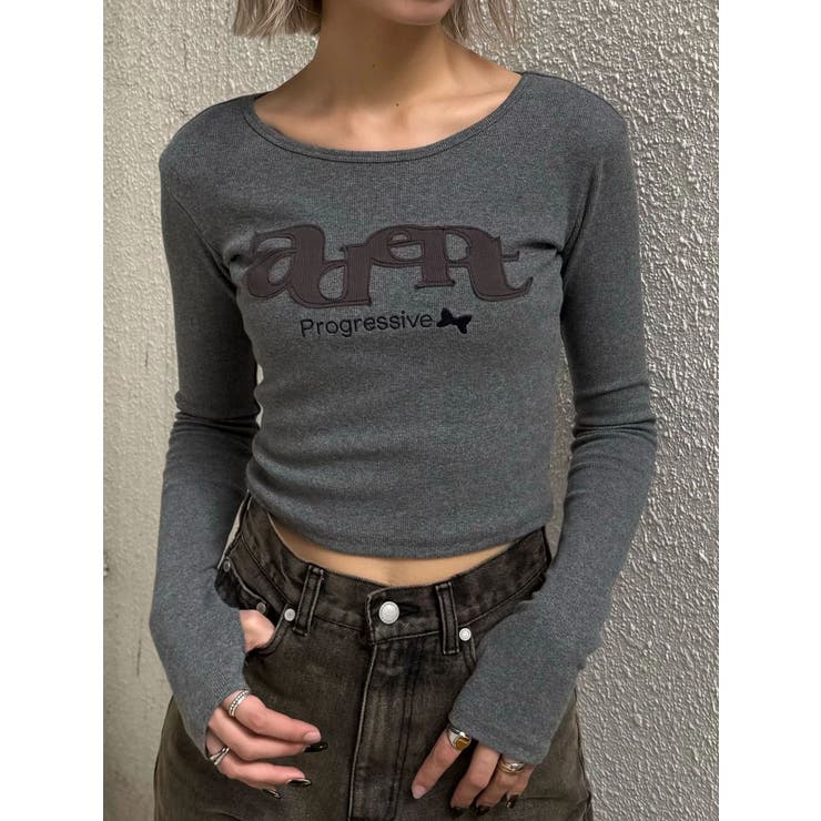 ロゴパッチクロップロングスリーブTシャツ | EMODA | 詳細画像44 