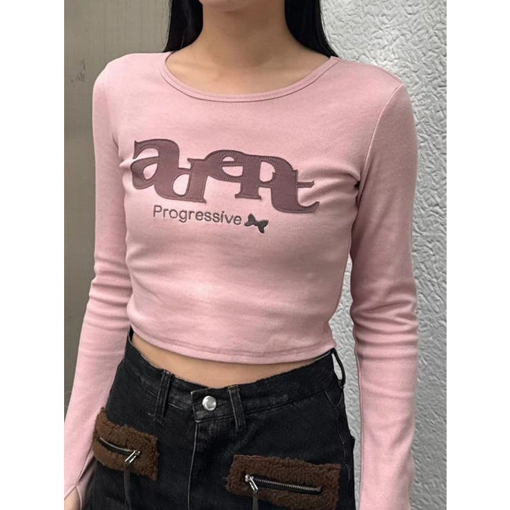 ロゴパッチクロップロングスリーブTシャツ | EMODA | 詳細画像49 