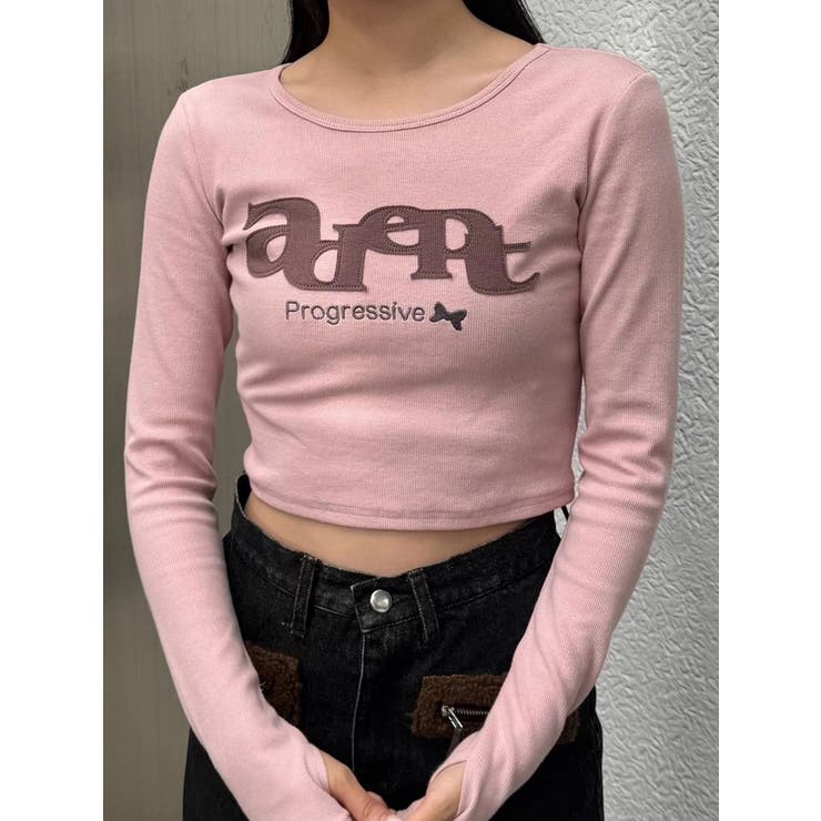 ロゴパッチクロップロングスリーブTシャツ | EMODA | 詳細画像50 