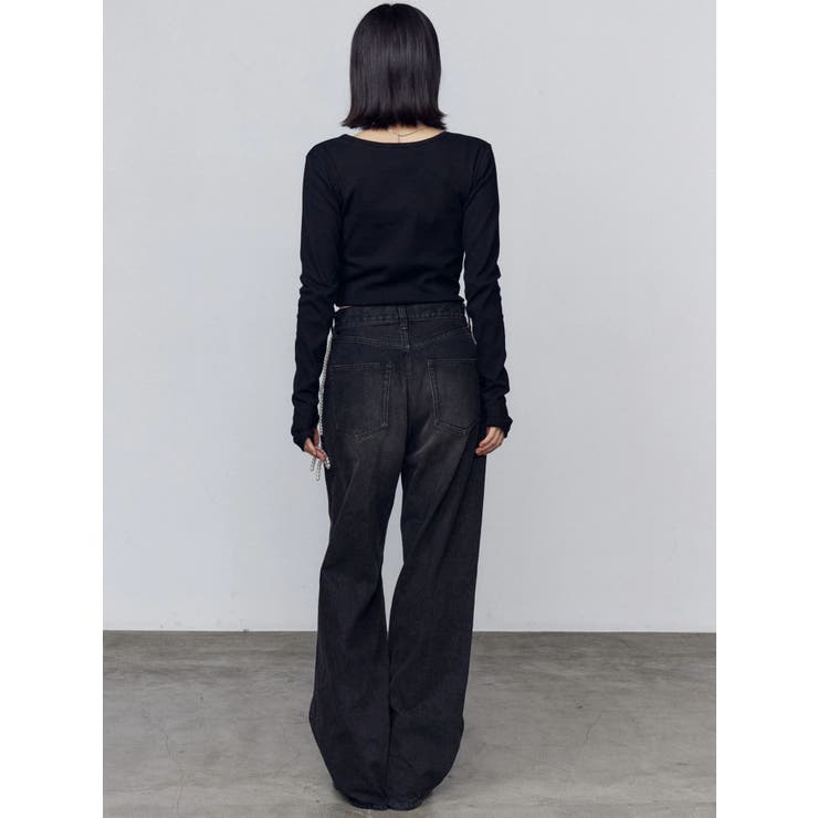 ロゴパッチクロップロングスリーブTシャツ | EMODA | 詳細画像9 