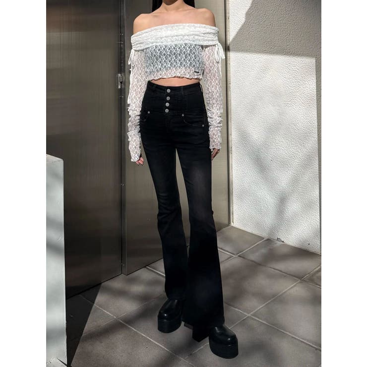 レースオフショルダートップ | EMODA | 詳細画像10 