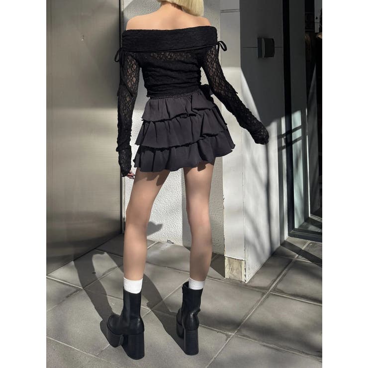 レースオフショルダートップ | EMODA | 詳細画像6 