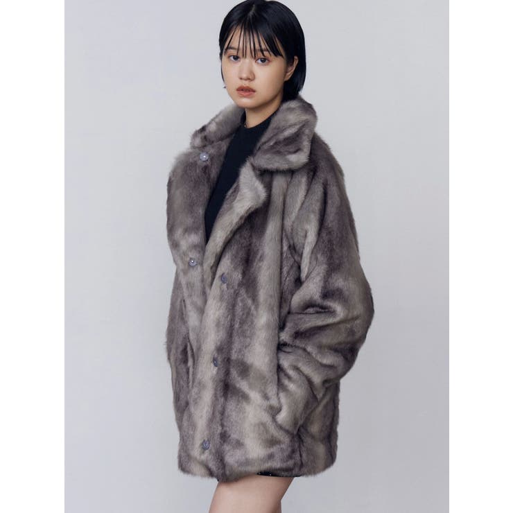極美品♡ マテリア ミラノ ベルデットコート36フォックスファー 4way 黒 RUIRUE BOUTIQUE ダッフルコート コート ウール100