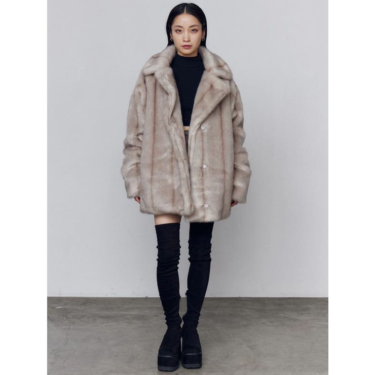 ミディフェイクファーコート[品番：MKSW0066914]｜EMODA（エモダ）の