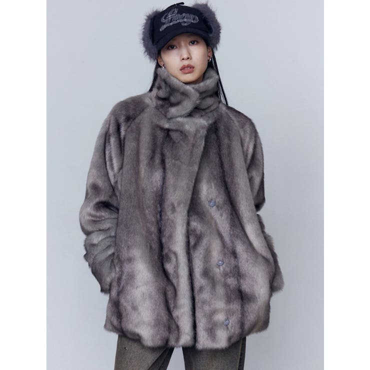 EMODA ミディフェイクファーコート　グレー ミディフェイクファーコート[品番：MKSW0066914]｜EMODA（エモダ）の