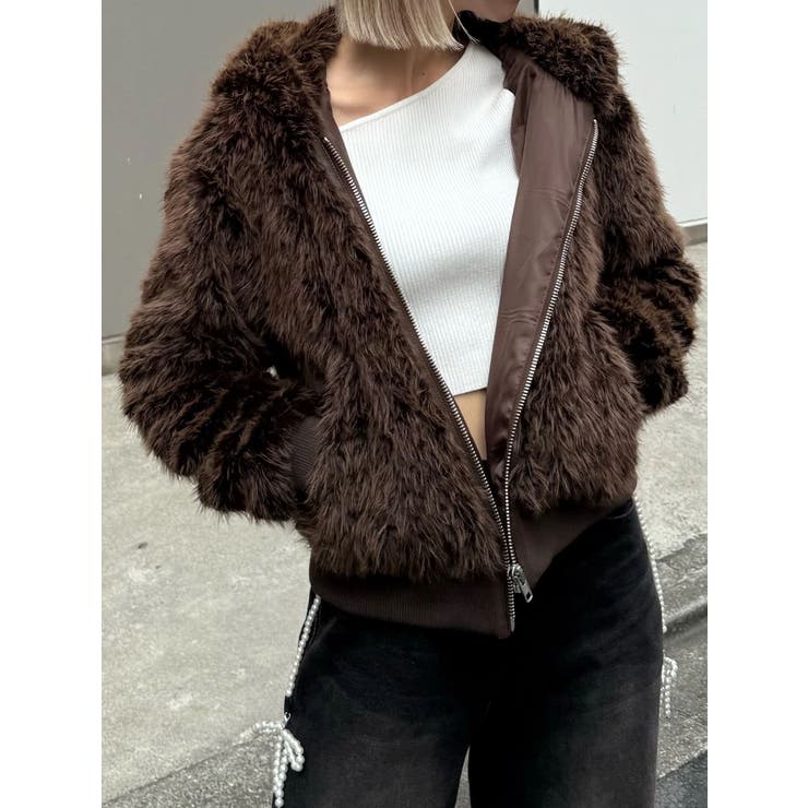 フードフェイクファーブルゾン | EMODA | 詳細画像2 