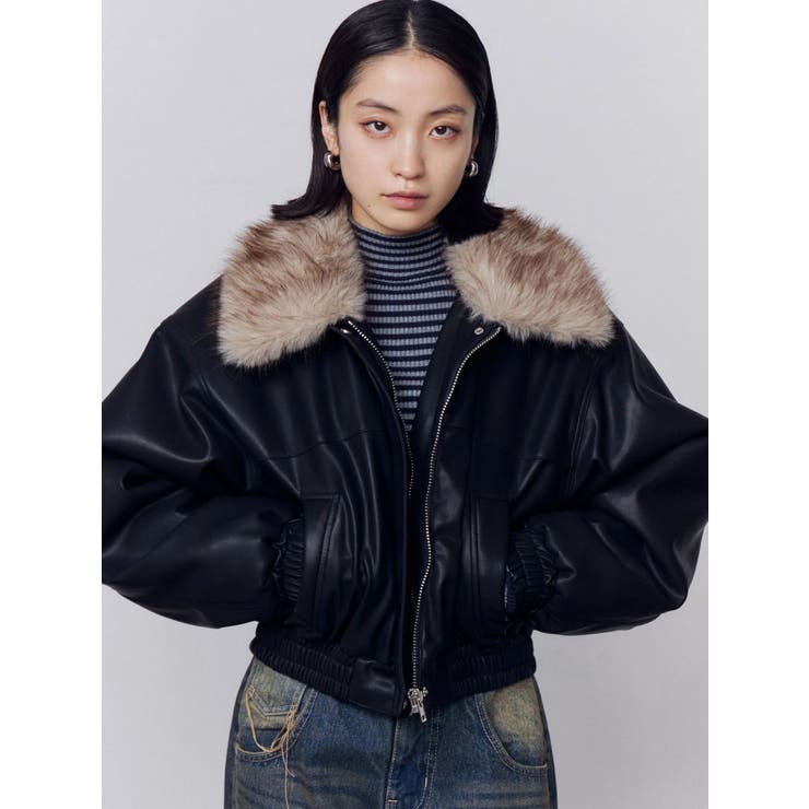 フェイクレザーブルゾン | EMODA | 詳細画像14 