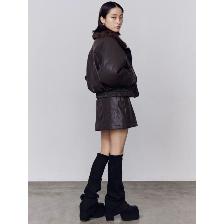 フェイクレザーブルゾン | EMODA | 詳細画像36 