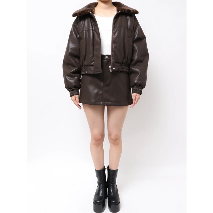 フェイクレザーブルゾン | EMODA | 詳細画像48 