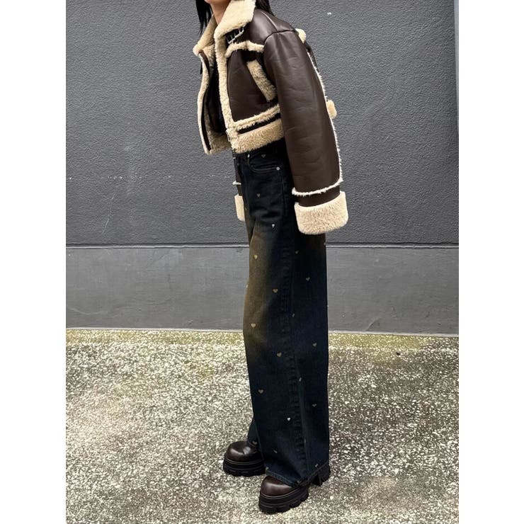 ショートフェイクムートンブルゾン | EMODA | 詳細画像10 