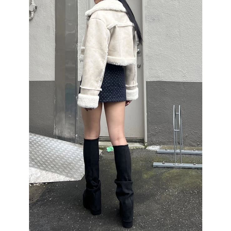 ショートフェイクムートンブルゾン | EMODA | 詳細画像12 