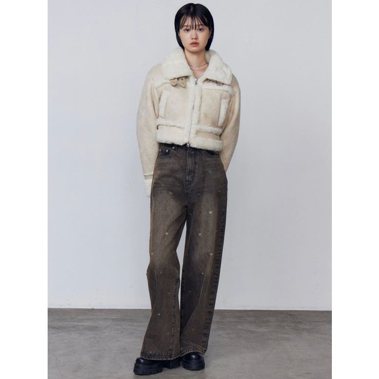 ショートフェイクムートンブルゾン | EMODA | 詳細画像22 