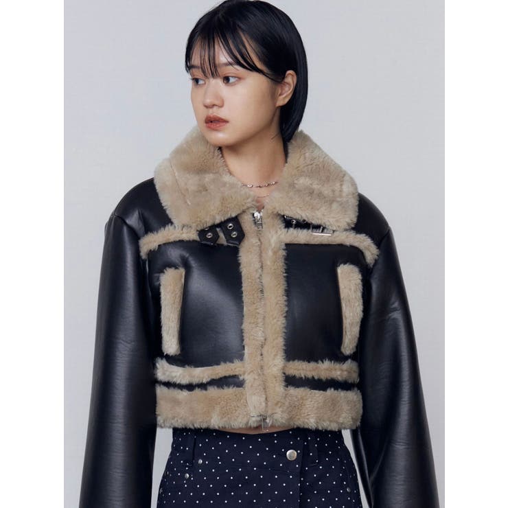 ショートフェイクムートンブルゾン | EMODA | 詳細画像25 