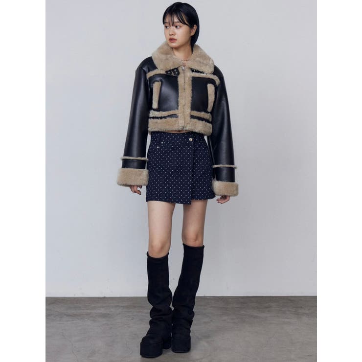 ショートフェイクムートンブルゾン | EMODA | 詳細画像28 