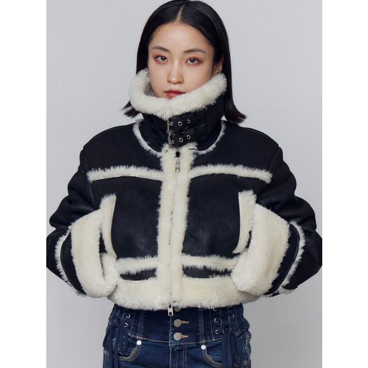 ショートフェイクムートンブルゾン | EMODA | 詳細画像36 