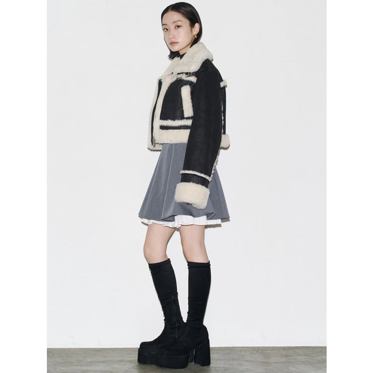 ショートフェイクムートンブルゾン | EMODA | 詳細画像44 