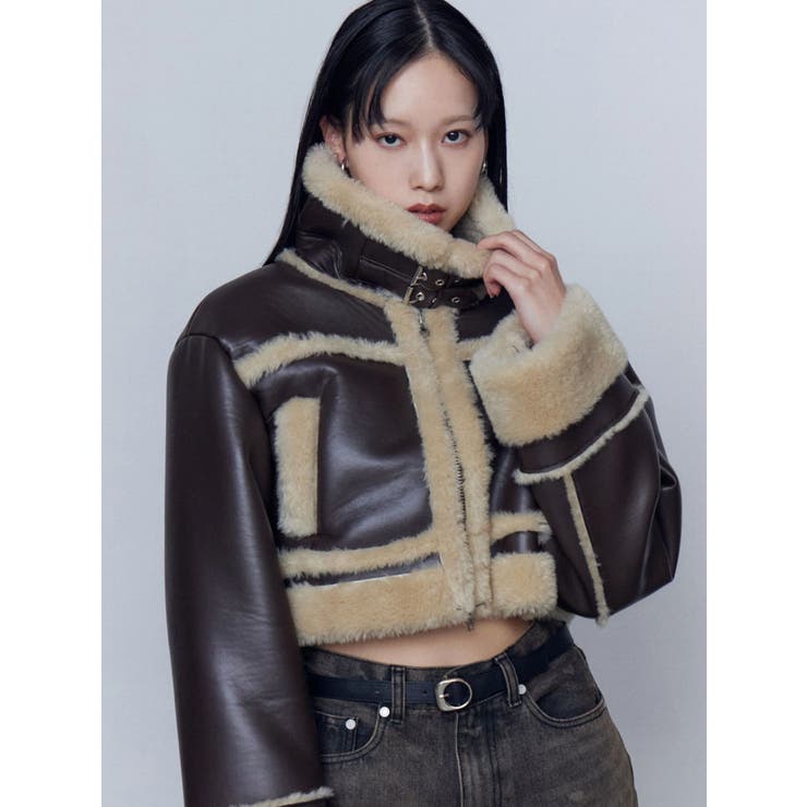 ショートフェイクムートンブルゾン | EMODA | 詳細画像47 