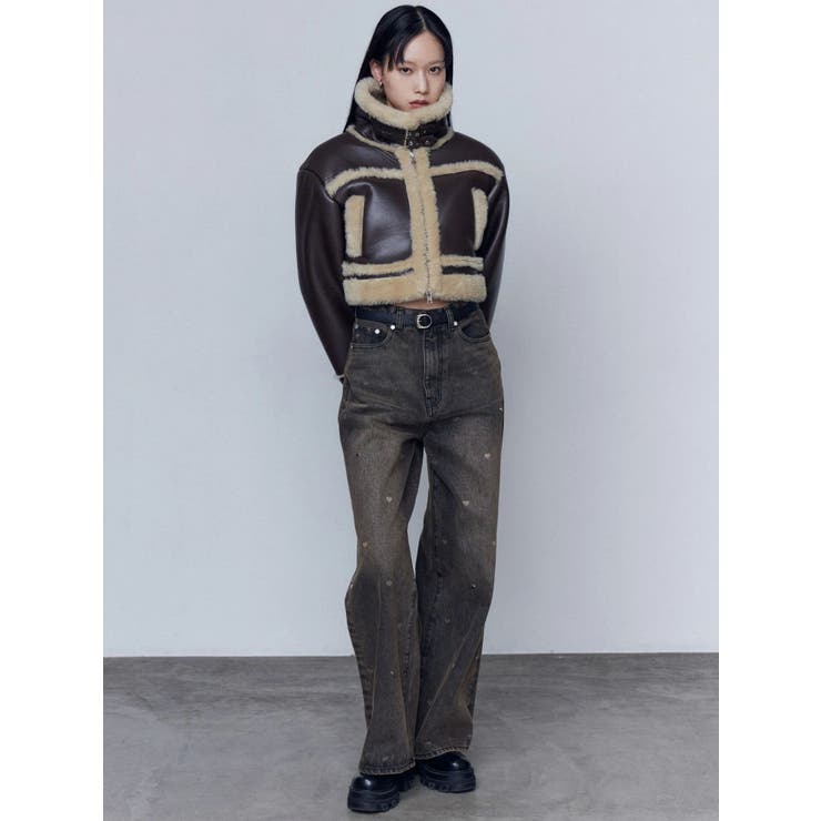 ショートフェイクムートンブルゾン | EMODA | 詳細画像50 