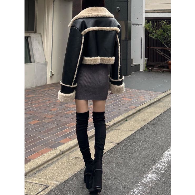 ショートフェイクムートンブルゾン | EMODA | 詳細画像6 