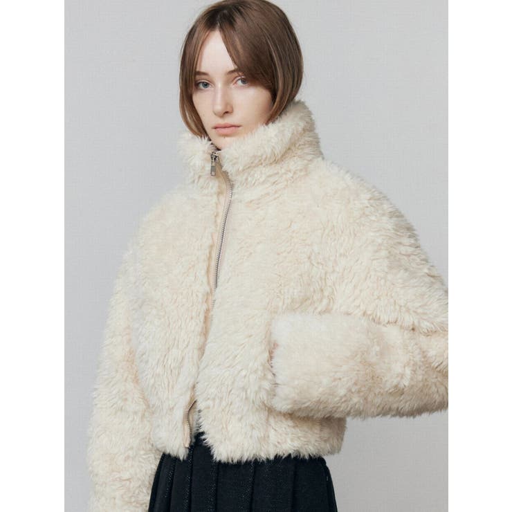 EMODA ショートボアブルゾン　アイボリー シングルミニボアブルゾン[品番：MKSW0066937]｜EMODA（エモダ）の