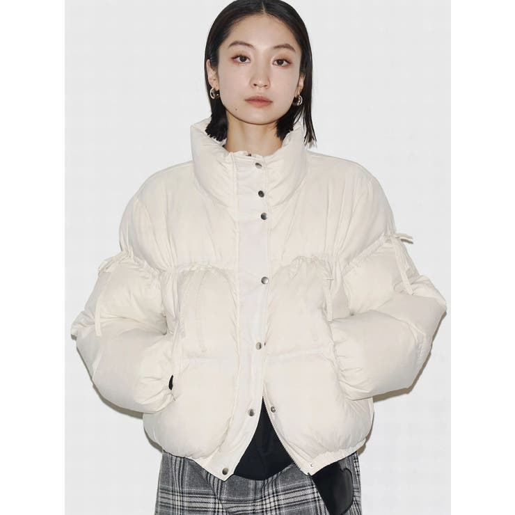 リボンパッファーダウンブルゾン | EMODA | 詳細画像46 