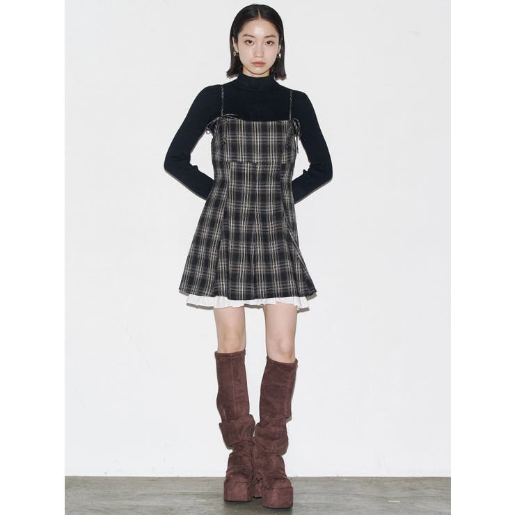 ヘムレイヤードフレアミニワンピース | EMODA | 詳細画像5 