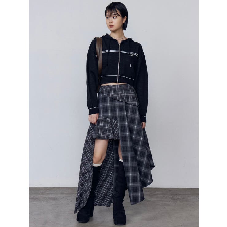 アシンメトリードッキングスカート | EMODA | 詳細画像12 