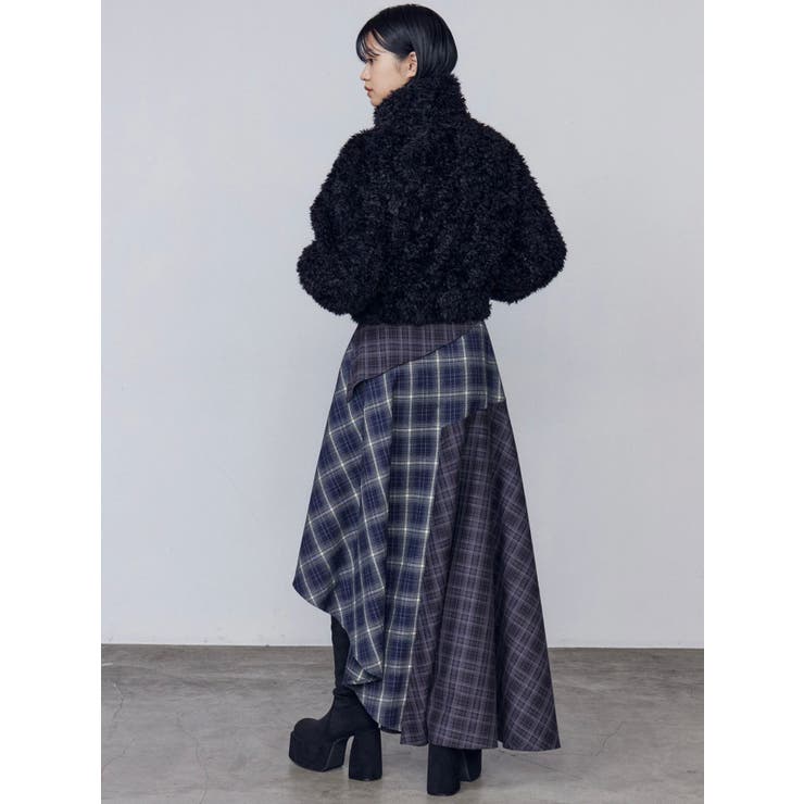 アシンメトリードッキングスカート[品番：MKSW0066922]｜EMODA