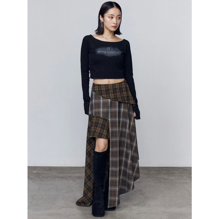 アシンメトリードッキングスカート | EMODA | 詳細画像23 